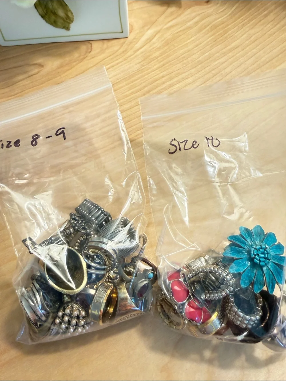Vintage old costume fashion ring junk lot